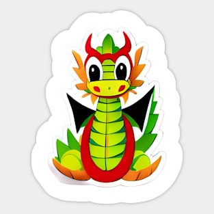 Rainbow Dragon: A Colorful Companion for Your Adventures Sticker